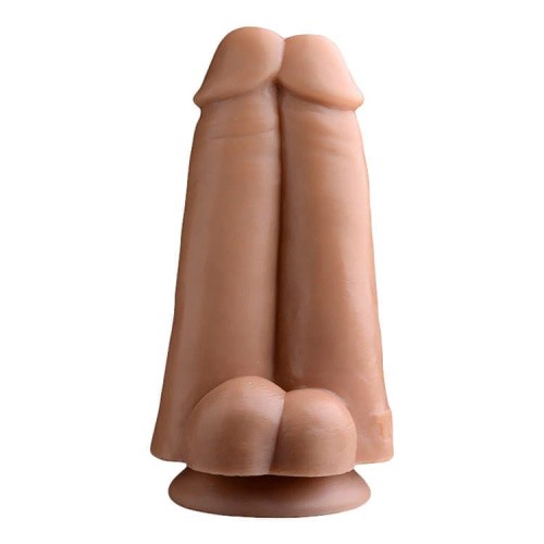 Двойной фаллоимитатор Tom of Finland Dual Dicks, 20,3х9,5 см (телесный) - sex-shop.ua