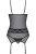 Прозрачный корсет с подвязками Obsessive 812-COR-1 (Черный, S/M) - sex-shop.ua