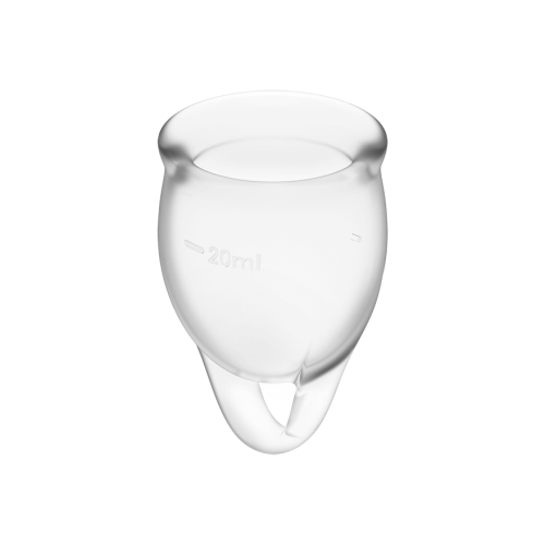 Satisfyer Feel Confident Menstrual Cup - Менструальные чаши, 15 и 20 мл (прозрачные) - sex-shop.ua