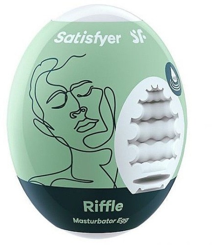 Satisfyer Masturbator Egg Single Riffle мастурбатор яйцо, 7х5.5 см (мятный) - sex-shop.ua