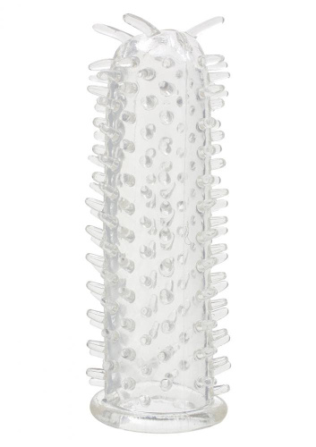Toy Joy Seduction Sleeve Clear - Насадка на пенис с шипиками, 11х2.5 см - sex-shop.ua