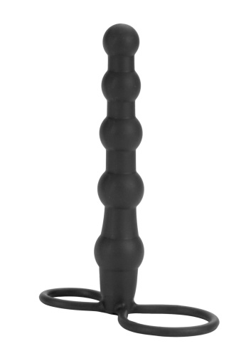 California Exotic Novelties Silicone Beaded Double Rider - Насадка для двойного проникновения, 14.5х2.5 см