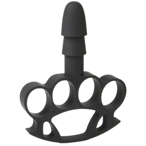 Doc Johnson Vac-U-Lock Knuckle Up - Тримач-кастет для іграшок з кріпленням, 15х7.5 (чорний) - купити в Україні | Секс шоп SEX-SHOP.ua