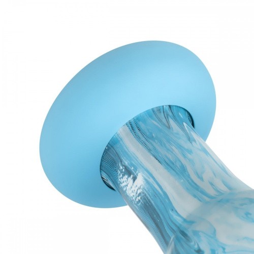 Gildo - Ocean Curl Glass Butt plug - Стеклянная анальная пробка, 11,1х5 см (голубой) - sex-shop.ua