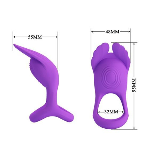 Эрекционное кольцо с вибрацией Pretty Love Silas Vibrant Penis Ring