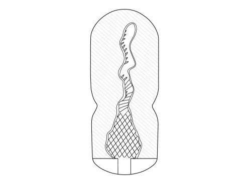 Genmu Spiral Touch - потрясающий мастурбатор с эффектом отсоса (белый), 15х6.7см - sex-shop.ua
