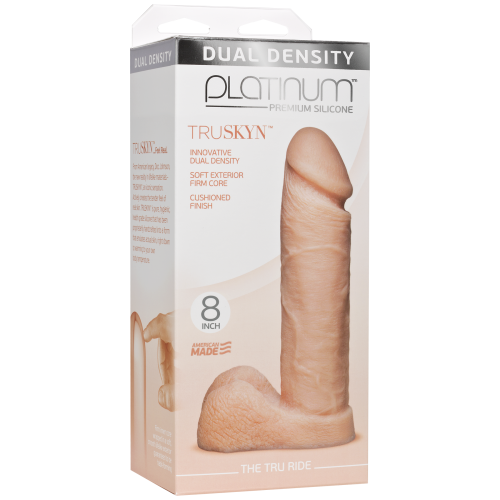 Doc Johnson Platinum Truskyn - The Tru Ride 8 Inch - фалоімітатор, 20.3х 4.8 см (тілесний) - купити в Україні | Секс шоп SEX-SHOP.ua