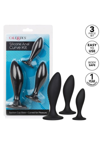 California Exotic Novelties - Silicone Anal Curve Kit - Набор анальных пробок