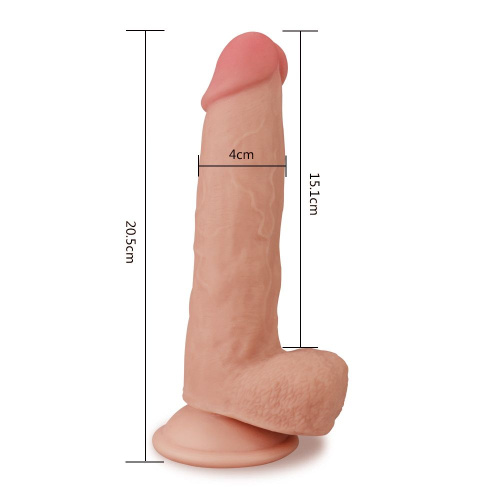 Skinlike Soft Cock 7 '' - Фаллоимитатор-реалистик на присоске, 15.1х4 см (телесный)