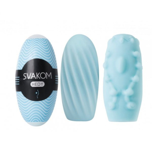 Svakom-Hedy Male Мастурбатор-яєчко, 8.5х4 см (блакитний)