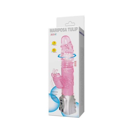 LyBaile Mariposa Tulip Vibrator rotating Purple - Вібратор-кролик з функцією ротації, 29.5х3.9 см - купити в Україні | Секс шоп SEX-SHOP.ua