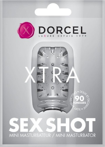Dorcel Sex Shot Xtra покет-мастурбатор с оригинальным рельефом, 8х5 см - sex-shop.ua