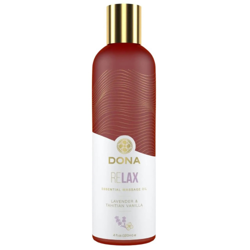 Dona Relax - Lavender & Tahitian Vanilla - Натуральне масажне масло, 120 мл - купити в Україні | Секс шоп SEX-SHOP.ua