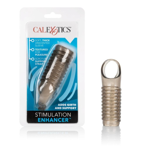 CalExotics Stimulation Enhancer насадка на пеніс, 10.75х3.75 см (сірий) - купити в Україні | Секс шоп SEX-SHOP.ua