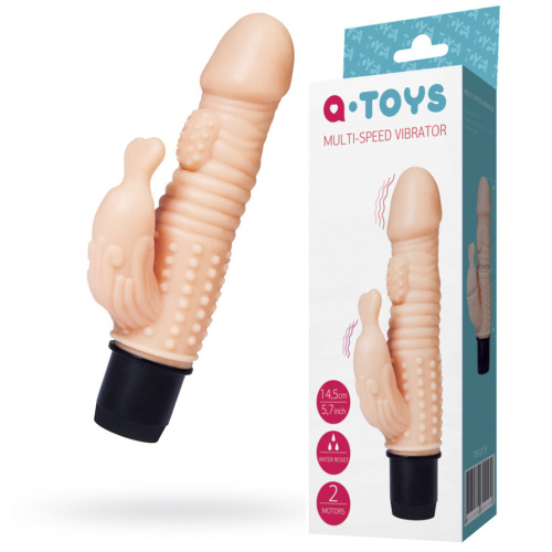 Toyfa A-Toys Multi-Speed - мультискоростной вибратор-кролик,  17.5х3 см (телесный)