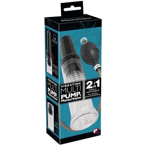 Orion Vibrating Multi Pump & Masturbator - Помпа для члена с вибрацией, 17.2х6 см