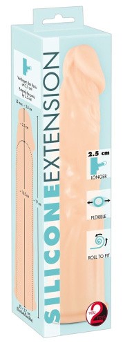 Orion Silicone Extension - Насадка на член, +2.5 см (телесная) - sex-shop.ua