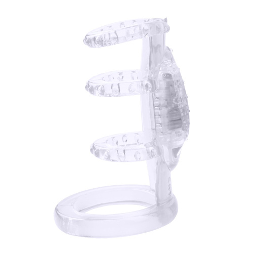 Chisa - Get Lock Vibrating Cock Cage Clear - Насадка на член, 7.6х2 см
