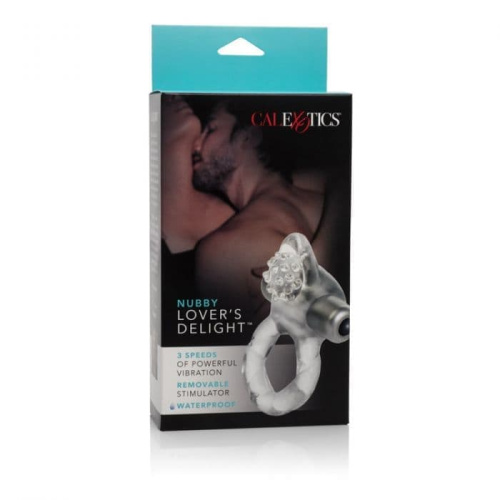 CalExotics Nubby Lovers Delight - виброкольцо, 7.5х3.5 см (прозрачный)