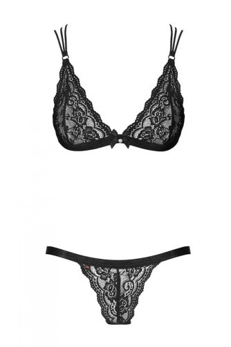 Obsessive 854-SET-1 set - комплект кружевного эротического белья, L/XL (чёрный)