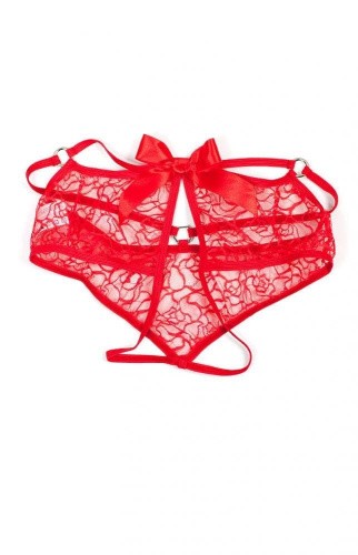 Anais Quinn - Сексуальні шортики з вирізом, XL (червоний)