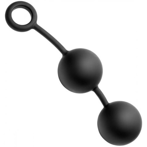 Tom of Finland Weighted Anal Balls - Большие анальные шарики, 24х5.7 см (чёрный) - sex-shop.ua