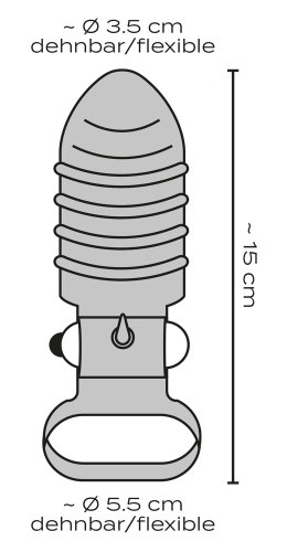 Orion Cock Sleeve With Vibration насадка на член со съемной вибропулей, 15х3.5 см