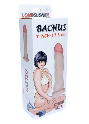 Bachus Loveclonex 7" - реалистичный фаллоимитатор, 17.5х4 см (телесный) - sex-shop.ua
