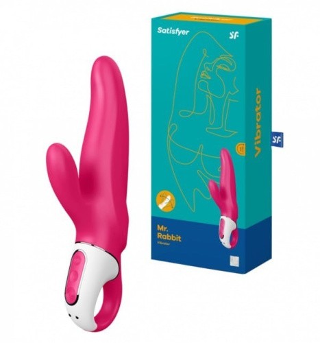 Satisfyer Vibes Mr. Rabbit - стильный вибратор-кролик, 22х4.2 см (розовый) - sex-shop.ua
