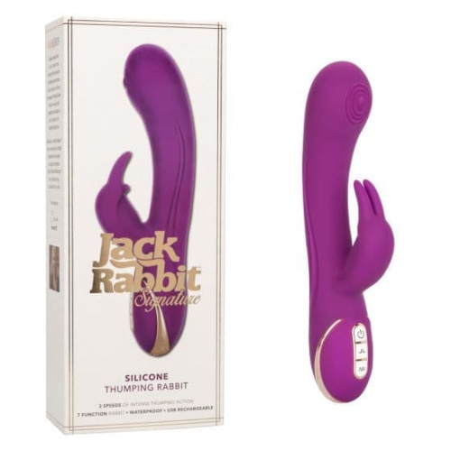 CalExotic Jack Rabbit Signature Silicone Thumping Rabbit - вібратор кролик, 12.8х4.5 см - купити в Україні | Секс шоп SEX-SHOP.ua