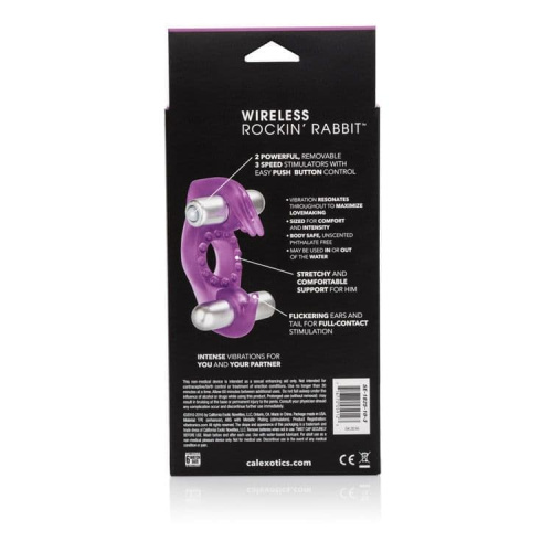 CalExotics Wireless Rockin' Rabbit - віброкільце, 8х4 см (фіолетовий) - купити в Україні | Секс шоп SEX-SHOP.ua