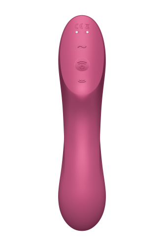 Satisfyer Curvy Trinity 3 - Вакуумный вибратор и стимулятор для точки G, 17.5х5.3 см (красный)