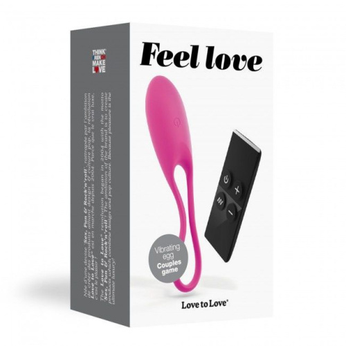 Love To Love Feel Love Pink - виброяйцо с пультом дистанционного управления, 6.5х2.5 см.