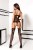 Passion Exclusive Velia corset полупрозрачный корсет с пажами и трусики, S/M (чёрный)