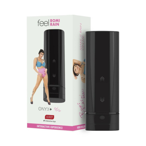 Kiiroo Onyx+ Romi Rain - Мастурбатор інтерактивний, автоматичний, 16.5х4 см - купити в Україні | Секс шоп SEX-SHOP.ua