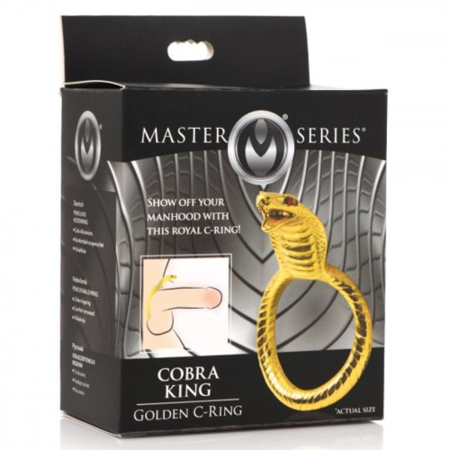 Master Series Cobra King - Ерекційне кільце на пеніс, 4,5 см (золотистий) - купити в Україні | Секс шоп SEX-SHOP.ua