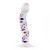 Gildo Glass Dildo No.3 - Стеклянный дилдо с изгибами и рисунком, 18.5х3.5 см