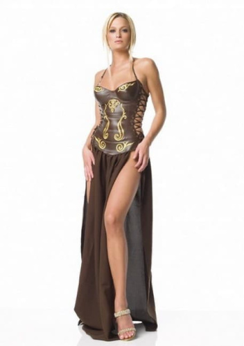 Leg Avenue Slave Princess LEG83129S - Элегантное длинное платье Принцесы S, (коричневый) - sex-shop.ua