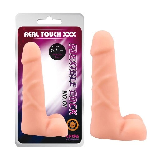 Real Touch XXX 6.7 "Flexible Cock No.01 - Фаллоимитатор, 16.4 см (телесный)