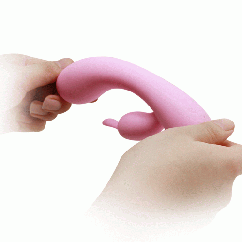 Pretty Love Hugo Vibrator Pink - Чувственный вибратор-кролик, 16.5х3.7 см (розовый)