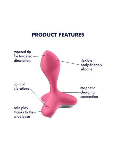 Satisfyer Game Changer - Анальная пробка с вибрацией, 11.5х4.1 см (розовая) - sex-shop.ua