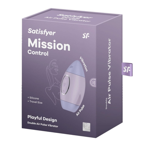 Satisfyer Mission Control - Вакуумний стимулятор, 10 см (бузковий)