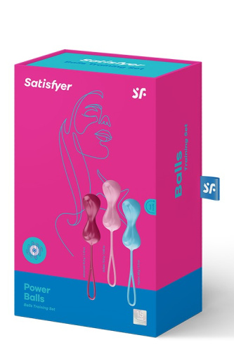 Satisfyer Power Ball - вагинальные шарики со смещенным центром тяжести, 8х3.4 см, (разноцветный) - sex-shop.ua