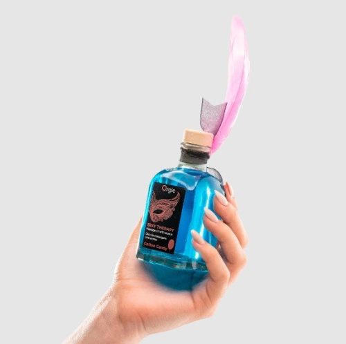Orgie Sexy Therapy Kissable Cotton Candy съедобное масло для массажа поцелуями, 100 мл (сахарная вата)