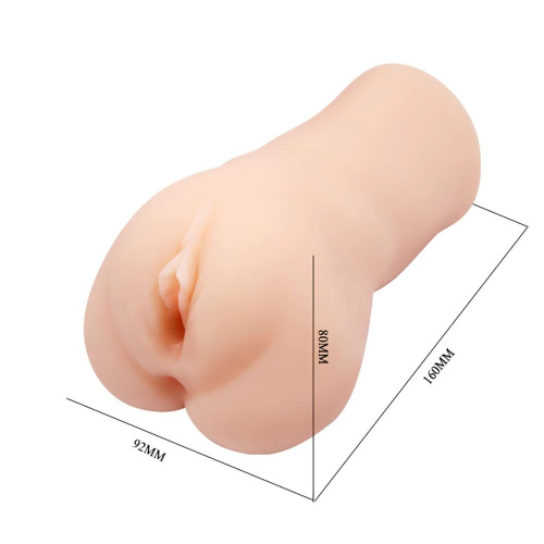 LyBaile Crazy Bull Pocket Pussy Nadya Vagina Masturbator Flesh Vibrating - Мастурбатор с вибрацией, 16х9.2 см
