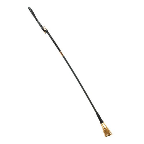 Pipedream Fetish Fantasy Gold Riding Crop - изящный стек, 66.5 см (чёрный с золотом)