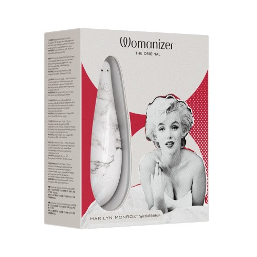 Womanizer Marilyn Monroe Classic 2 + Лубрикант 50 мл - Вакуумний стимулятор (білий мрамор)