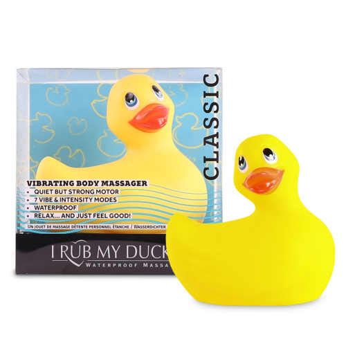 Big Teaze Toys I Rub My Duckie Classic v2.0 - Вибромассажер уточка скромняжка, 9 см (желтый)