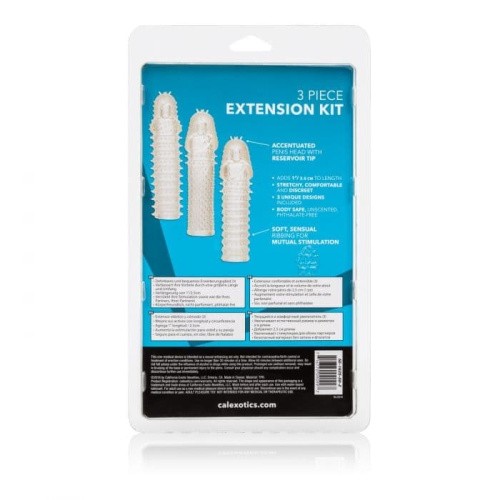 California Exotic Novelties 3 Piece Extension Kit насадка на пеніс 15.25х3.75 см - купити в Україні | Секс шоп SEX-SHOP.ua