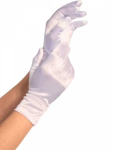 Leg Avenue - рукавички укорочені, S-L (білий)